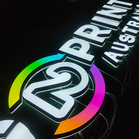 Letras iluminadas en 3D, letrero iluminado, letrero de letra de canal LED personalizado, letrero acrílico 3D, letrero led personalizado para exteriores para negocios
