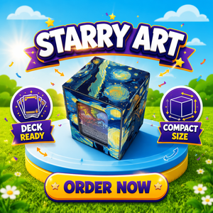 Boîte de rangement pour jeux de cartes TCG, boîte de rangement magnétique sécurisée avec affichage du commandant, capacité de 100+ cartes sous étui, Star Mage, cuir PU - Product Image 2