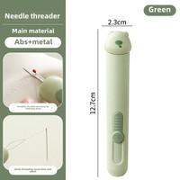 Enfileur ménager 2-en-1 pour machine à coudre, cueilleur de fil et couteau à enlever avec aiguille à œil ouvert pour faciliter l'enfilage
