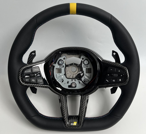 Meistverkauftes Maßgefertigtes Carbon-Lenkrad für <span class=keywords><strong>GR</strong></span> Supra A90 A91 M4 M6 2020-2024 Perforiertes Leder LED-Anzeige Sportlich - Product Image 1