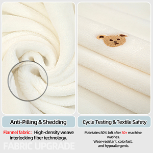 Couverture respirante en flanelle pour nouveau-né, toutes saisons, couette climatisée, couverture de sieste pour la maternelle <span class=keywords><strong>avec</strong></span> broderie - Product Image 3