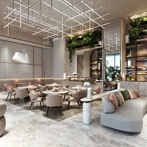 One Stop Turnkey Solution Juegos de muebles de <span class=keywords><strong>restaurante</strong></span> de hotel completos de lujo de diseño único de gama alta para <span class=keywords><strong>restaurante</strong></span> Comedor - Product Image 1
