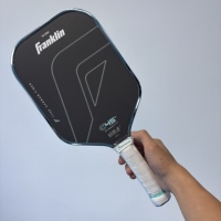 Vente en gros de C45 certifiés pour les tournois USAP-A °   Raquette de pickleball DYNASTY 16 mm avec noyau en mousse, forme allongée, bleue