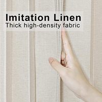 Rideau de douche pliable magnétique bidirectionnel en imitation lin imperméable CF Custom pour salle de bain