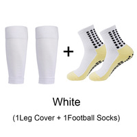 Chaussettes de football antidérapantes pour hommes, respirantes, anti-odeur, avec manchon de compression en nylon pour mollets