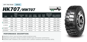 Neumático Sólido Sin Cámara OTR HK707 12.00R20 de Alta Calidad para Minicargadoras y Ruedas - Product Image 2