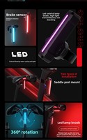 Juego de Luces LED Recargables para Bicicleta en Forma de Barra, Faro Delantero y Trasero, Multimodo, con Clip de Montaje para Casco de Ciclismo MTB