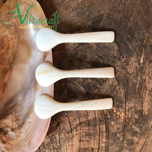 Cuillère à caviar de qualité supérieure en nacre blanche naturelle Cuillères sophistiquées et classiques Parfait pour servir du caviar cher Taille 11.5 - Product Image 4