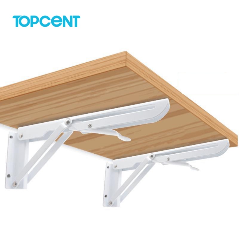 Topcent настенный Регулируемый пружинный L складной стальной угловой кронштейн