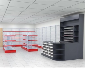 Scaffalatura per gondole in ferro personalizzato con scaffale per vendita al dettaglio su un lato Super pesante per la visualizzazione del negozio del supermercato - Product Image 5