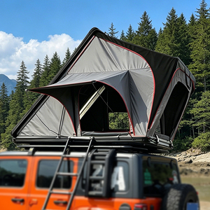 All Season 2 Person <strong>Wild</strong> <strong>Land</strong> 4x4 Car Aluminum Hard Shell Roof Top Tent with 2.3m Ladder - Product Image 1