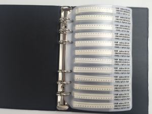 Livre d'échantillons de condensateurs 0402 0.5PF-1UF Montage en surface 80 valeurs*50 pièces Livret de résistances à puce SMD Assortiment de dossiers - Product Image 3