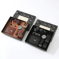 Set Hadiah Grosir Jam Tangan Pria Mewah, Dompet, Sabuk, Kacamata Hitam, Gantungan Kunci dengan Kotak Hadiah Premium untuk Hadiah Hari Ayah