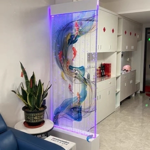 Interior Restaurant Bar Decorations Movable Modern Waterproof Laser Cut Acrylic Panel LED Glowing Water Bubble Wall <b>Room</b> <b>Divider</b> - Product Image 6
