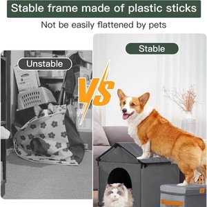 Piccolo cuscino morbido impermeabile staccabile per animali domestici tenda isolata quattro stagioni rifugio sicuro per cani gatti solido Cat House letto - Product Image 4