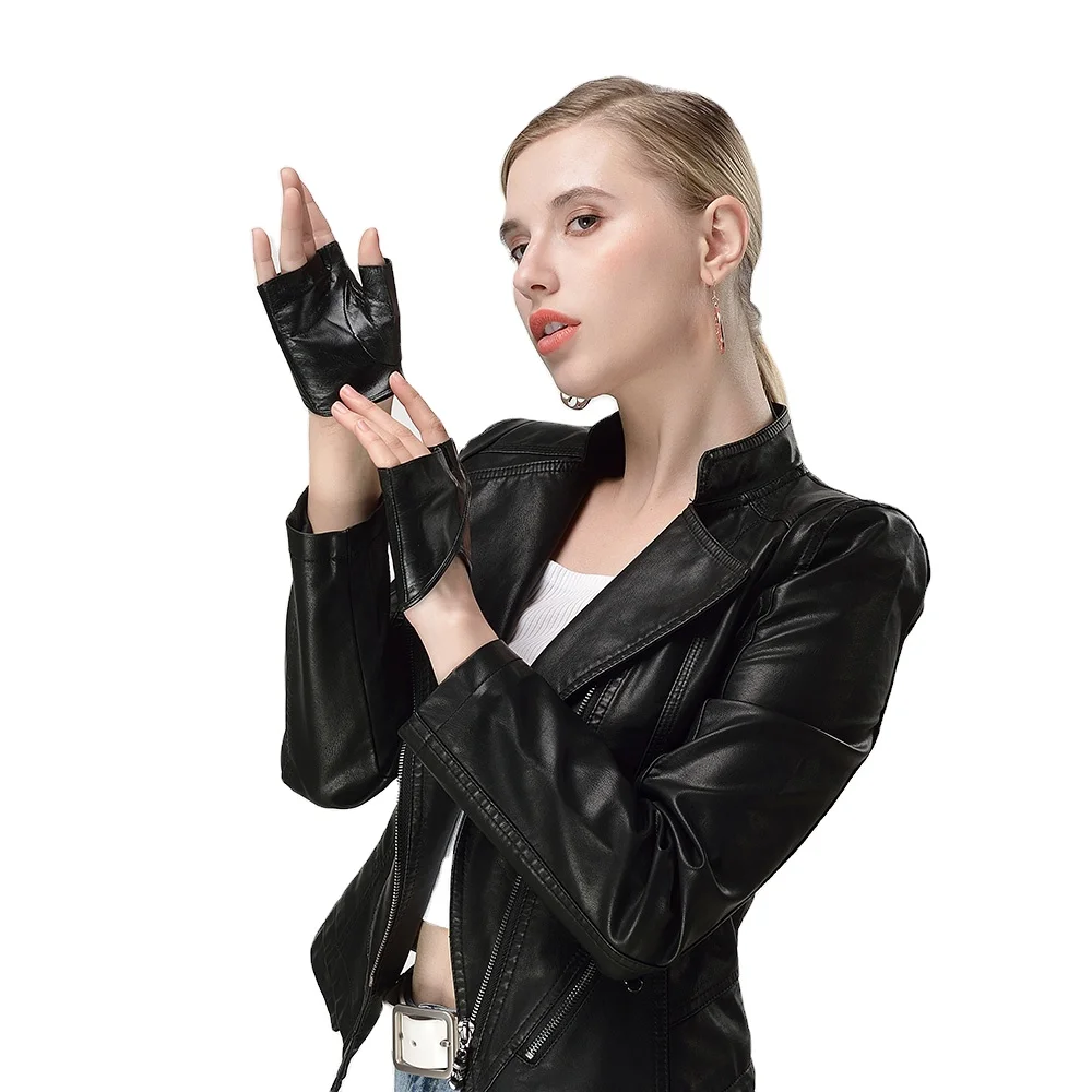 Летние дышащие кожаные перчатки без пальцев малого размера для верховой езды для девочек