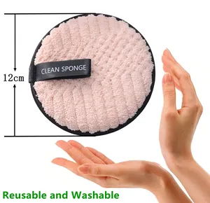 2024 nuovi tamponi per struccanti in microfibra riutilizzabili per la cura della pelle del viso struccanti per la pulizia del viso spugnetta