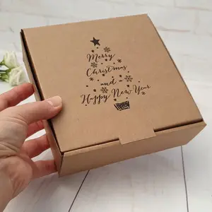 Caja de regalo de Navidad vacía Mini caja de franqueo de cartón pequeña y mediana Embalaje sostenible reciclable ecológico único