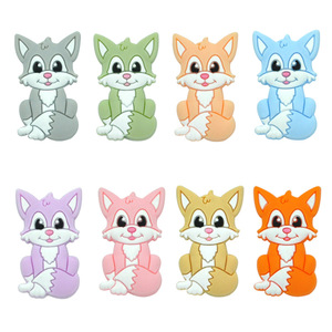 Mordedor de silicona Pink Fox para bebés de 3 meses o más, juguete masticable suave y seguro, diseño unisex - Product Image 5