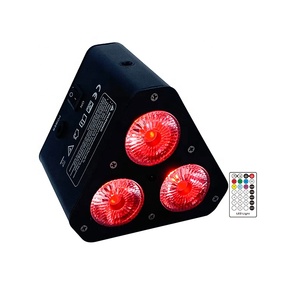 Đèn Mới 3Pcs RGBWA + UV <span class=keywords><strong>Led</strong></span> Battery Powered Không Dây Dmx IR Điều Khiển Từ Xa Nêm Cải Cách Hành Chính Ánh Sáng DJ Wedding ánh Sáng Sân Khấu - Product Image 1
