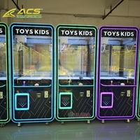Machine à griffes moderne ACS à monnayeur, jeu de grue d'arcade, armoire noire, pour aire de jeux intérieure, distributeur de prix