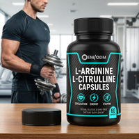 Tablet OEM/ODM L-Citrulline L-Arginine 3000mg 5000mg untuk Nutrisi Olahraga Dewasa, Pendukung Peningkatan Otot Pra-Latihan