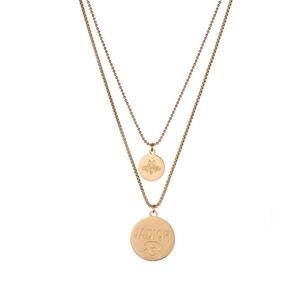 Trendy 2026 Charm <b>Necklaces</b> Minimalist Jewelry 316l Stainless Steel 18k PVD <b>Gold</b> Plated Round Pendant <b>Necklace</b> for Women - Product Image 6