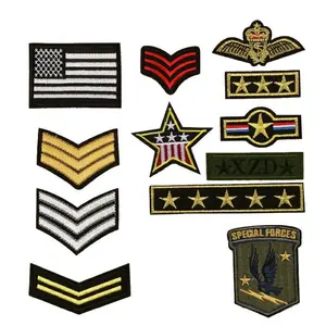 Custom Embroidered Patch Cloth Patches For Clothing Epaulette Stripes On Backpack Shoulder Emblem For Clothes