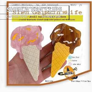 ว้าว! เครื่องประดับผมชีล่า สวีท ซี น่ารัก ลายการ์ตูนฉลามนางเงือก กิ๊บติดผมสวยงาม พร้อมกิ๊บหนีบผมแบบดิสก์ วัสดุอะซิติก แอซิด - Product Image 2