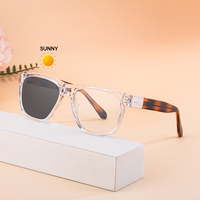 Lunettes de soleil photochromiques anti-lumière bleue UV400 Partagas avec logo personnalisé pour femmes et hommes, monture à branches intégrées, vente en gros
