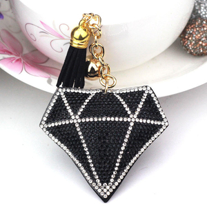 Innovative Rhinestone <b>Personalized</b> Tassel Crystal Diamond Shape 5cm <b>Keychain</b> Bag Accessories - Product Image 2