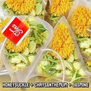 Thé de chrysanthème au jasmin et au <span class=keywords><strong>chèvrefeuille</strong></span> biologique de qualité supérieure Thé aux fleurs entières pour la relaxation Boîte à thé élégante pour offrir l'après-midi - Product Image 6