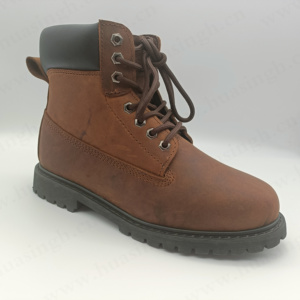 WCY, inserto per punta <span class=keywords><strong>in</strong></span> acciaio lumberjack anti-sporco stivali di sicurezza <span class=keywords><strong>in</strong></span> pelle di cavallo pazzo marrone stivali <span class=keywords><strong>da</strong></span> lavoro con suola <span class=keywords><strong>in</strong></span> gomma antiforatura HSB287 - Product Image 1