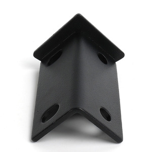 Support d'angle en L en métal noir, connecteur à angle droit, quincaillerie de meuble, support de placard, support de montage épaissi - Product Image 1