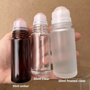 Botella de Vidrio de Lujo de 50 ml con Rodillo, Forma Nueva, Cilindro de Boca Ancha para Aceite de Aromaterapia, Crema para Ojos, Almacenamiento de Cosméticos - Product Image 2