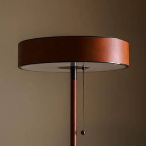 Artist Style Vintage French Leather Floor Lamp Led Changeable Color 220V Switch Control For Bedroom Study Living Room - Product Image 4