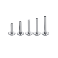 Barres de piercing labret à dos plat anodisées 16G CLASSIQUE pour femmes et enfants, filetage interne, conformes ASTM, pour fiançailles