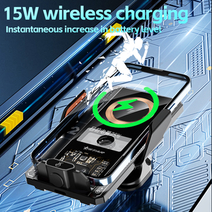 Support de charge sans fil magnétique pour voiture, écran tactile, bras rétractable, support de téléphone <span class=keywords><strong>portable</strong></span>, support de charge sans fil pour voiture 15W - Product Image 3