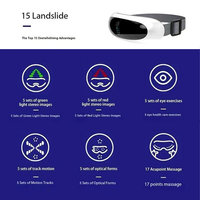 Lunettes de massage des yeux 3D intelligentes chauffantes vibrantes sans fil pour thérapie par le froid et le chaud Équipement de massage relaxant pour les rides