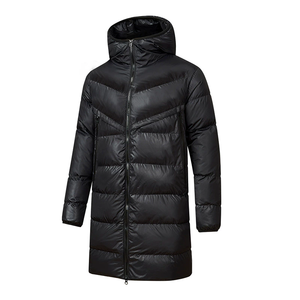 <span class=keywords><strong>Veste</strong></span> d'<span class=keywords><strong>hiver</strong></span> longue pour <span class=keywords><strong>homme</strong></span>, de haute qualité, à capuche, rembourrée en coton épais et chaud, <span class=keywords><strong>veste</strong></span> de football, <span class=keywords><strong>veste</strong></span> d'extérieur noire avec logo personnalisé - Product Image 2