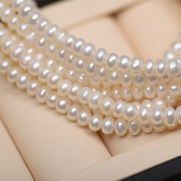 5-6mm bouton plat perle perle en vrac naturel eau douce en gros