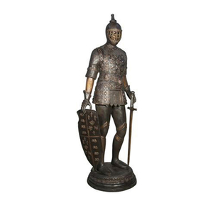 Statue de Chevalier en Bronze Métallique pour Jardin Extérieur, Sculpture Personnalisée avec Bouclier et Épée en Laiton Coulé, <span class=keywords><strong>Prix</strong></span> de Gros Plus Bas - Product Image 2