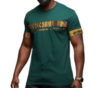 T-shirt Homme Manches Courtes Dernière Collection 2026 – Motif Africain Traditionnel Imprimé – Col Rond – Impression Intégrale sur Demande