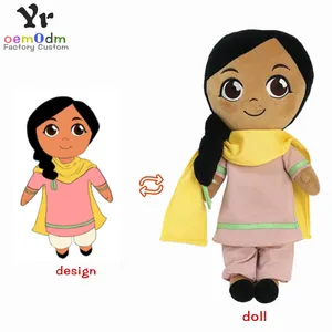 कावई प्यारा कस्टम जापानी के-पॉप आलीशान गुड़िया मुस्लिम एशियाई अरब कस्टम आलीशान चित्रा खिलौने आलीशान शुभंकर