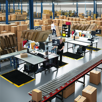 Banc de travail en acier industriel avec accessoires modulaires pour l'emballage en entrepôt, fabricant OEM
