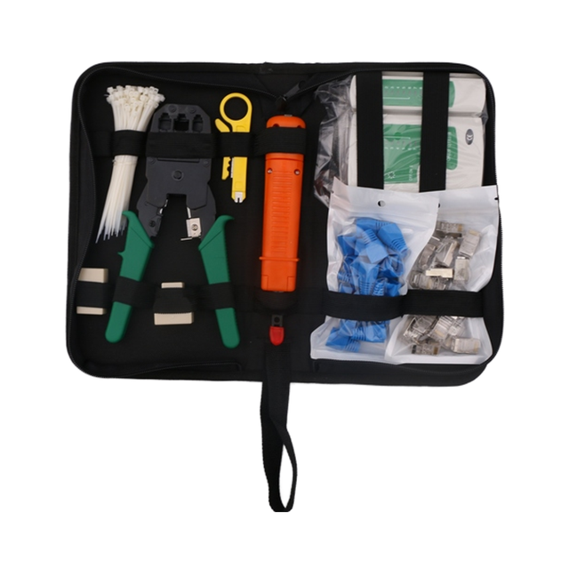 CAT5 CAT5e CAT6 Cable Repair Maintenance Kit Tester Crimp Wire Stripper Ethernet Kit RJ45 Crimper Network Tool Kit