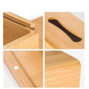 Rectangular Bamboo <b>Paper</b> Boxes for Office <b>Kitchen</b> Bath Living - Product Image 4