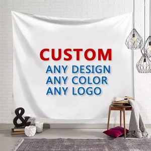 Stampa digitale colorata da appendere alla parete Banner decorazioni per la casa Logo stampato arazzo coperta arazzo personalizzato