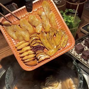 Solid Wood Embossed <b>Serving</b> <b>Tray</b> For Hot Pot Mushroom Platter Durable Shallow Dish - Product Image 2