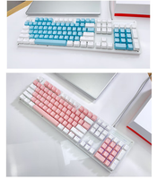 Clavier rvb mécanique de jeu à bas prix, 104 touches, clavier d'ordinateur filaire de bonne qualité